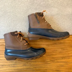 Sperry Top-Sider Saltwater Duck Boots Brown & Navy Blue Women’s Size 8M thumbnail 9