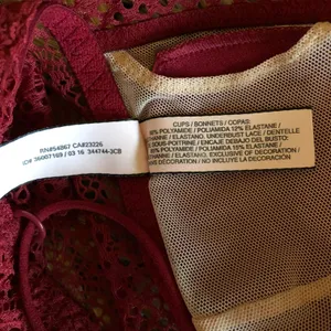 Victoria’s Secret Wine Red Lace Padded Bralette thumbnail 6