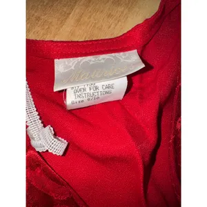 Vintage Maurices Red Jacquard Dress with Matching Cardigan Set‎ Size 9/10 thumbnail 3
