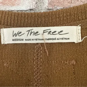 We The Free Gia Cardigan Dress Brown Button Up Thermal Women’s Medium Multiwear thumbnail 6