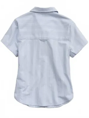 AE OFFLINE By Aerie Oxford Slim Short Sleeve Button Up Shirt American Eagle NWT thumbnail 4