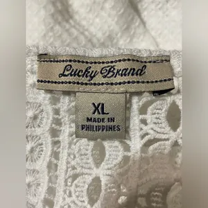 LUCKY BRAND Thermal Henley w/Crochet Detail & split lower back overlap- NICE ONE thumbnail 9