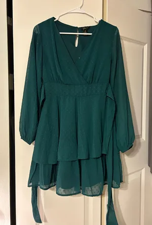 Green Long Sleeve Dress thumbnail 1