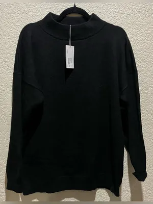 A New Day Classic Black Mock-Neck Women's Sweater Size S NWT thumbnail 2