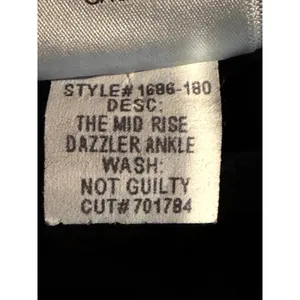 Mother The Mid Rise Dazzler Ankle Jeans‎ Not Guilty Black Raw Hem Straight SZ 23 thumbnail 6