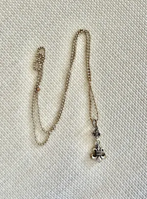Fleur Ball Necklace in Silver thumbnail 2