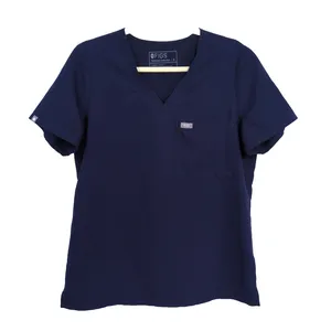 FIGS Navy Blue Catarina One-Pocket Scrub Top Short Sleeve Women's Large thumbnail 1
