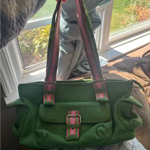 The Sak Vibrant Green Shoulder Bag with Pink Highlights thumbnail 2