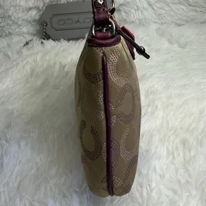 COACH y2k Purple Ashely Signature Canvas Wristlet Mini Purse thumbnail 6