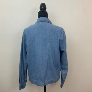 Agapo Vintage Women's S Blue Denim Embroidered Southwestern Button Front Jacket thumbnail 2