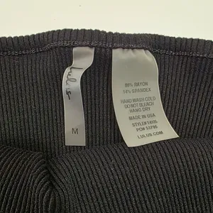 Lulus Stay Extra Black Ribbed V-Neck Cropped Cami Top Size Medium Whimsygoth thumbnail 3