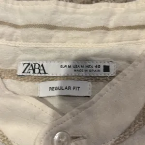 Zara Cream Striped Button-Up Blouse thumbnail 3