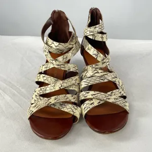 Rebecca Minkoff Strappy Leather Wedge Sandal in‎ Snakeskin Size 6.5 thumbnail 7