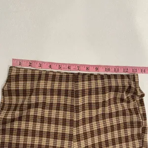 Stitch & Pine Brown Plaid Flare Pants Women’s Small Retro Bell Bottom Checkered thumbnail 6