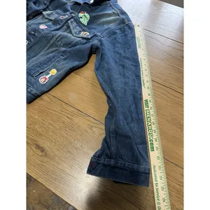 Gap Factory Store Women SZ Small Jean Denim‎ Jacket Animal Crossing Patches READ thumbnail 7