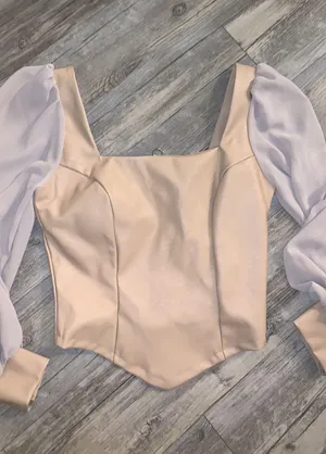 Faux leather top thumbnail 2