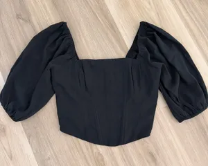 Abercrombie Corset Blouse Black thumbnail 1