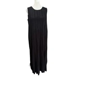 Beulah Style Black Pleated Sleeveless Maxi Dress NWT Size Small thumbnail 2