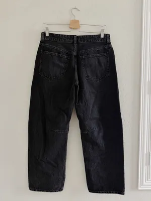 NEW Madewell The Darted Barrel-Leg Jean in Washed Black Women’s Jeans Size 27 thumbnail 8