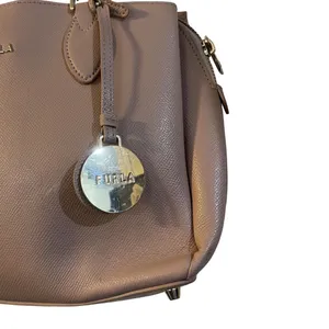 Furla Small Satchel Grain Leather Top Handle Multiple Compartments Classic Chic thumbnail 3