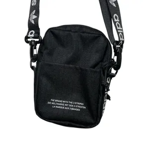 Adidas Originals Trefoil Festival Crossbody Bag Black Logo Webbed Strap Pouch thumbnail 4