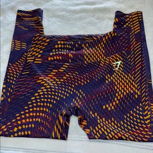 Gymshark Stylish Purple and Orange Women's Leggings thumbnail 3