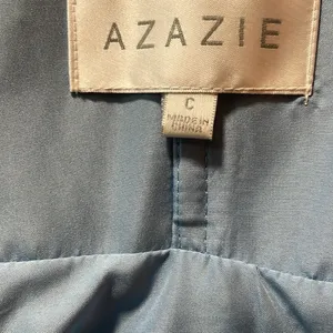 Azazie Light Blue‎ Satin Dress thumbnail 11