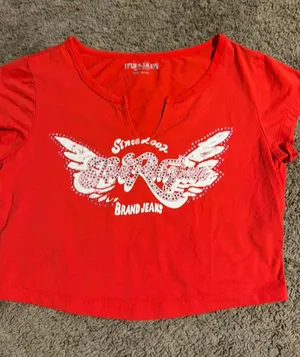 True Religion Top Crop Red thumbnail 1