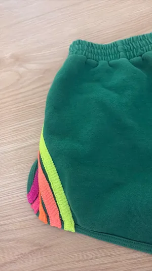 Aviator Nation green stripe shorts thumbnail 2
