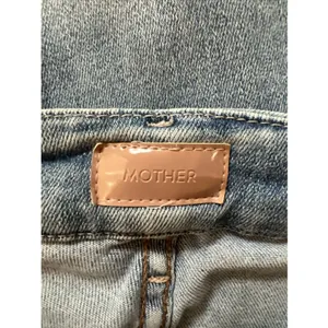 Mother High Waisted Looker Ankle Fray Jeans Blue Denim USA Made thumbnail 6