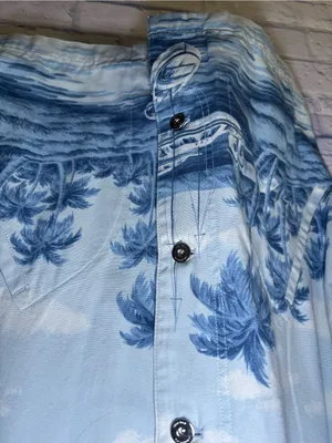 RALPH LAUREN Naval Supply Size M Barn Jacket Blue St Martin Island Boat Print thumbnail 4