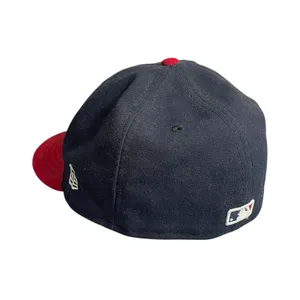 New Era Atlanta Braves On-Field 59Fifty Navy/ Red Embroidered Fitted Cap Hat 7.5 thumbnail 2