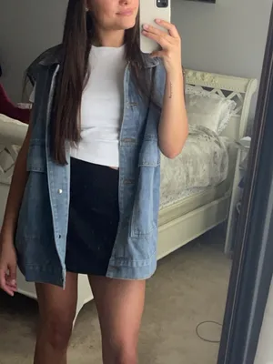 Light Wash Denim Vest thumbnail 4