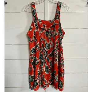 Band‎ of the Free Teresa Tangerine Floral Tank Mini Dress Medium Orange Boho thumbnail 5