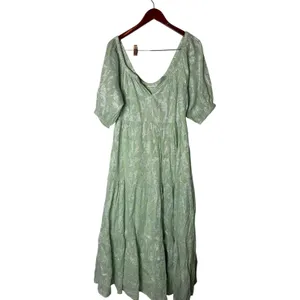 Roller Rabbit Sage Green Clermont Zara Maxi Dress sz L thumbnail 2