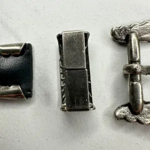 Western Style Silver Tone Belt Buckle Keeper Tip Set ✨ thumbnail 8