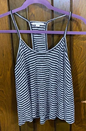 American Eagle Striped Racerback Tank Top Small thumbnail 1