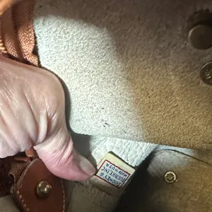 Vintage Dooney & Bourke Cream and Brown Satchel thumbnail 13