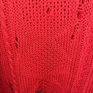 Aerie Red/Orange Loose Knit Women's Sweater Small thumbnail 4