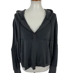 AS Revival Black Slouchy Hoodie Long Sleeve‎ Pullover Loungewear Small thumbnail 2