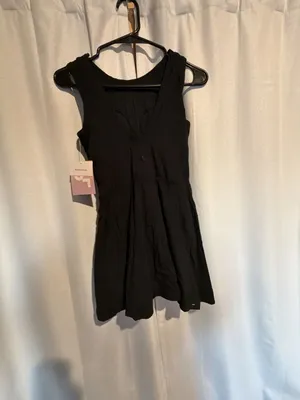 JoyLab Women's Sleeveless Black Onyx Romper with Built-in Shorts thumbnail 3