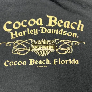 Harley Davidson Women Large V Neck Short Sleeve Graphic T‎ Cotton 2016 Authentic thumbnail 4