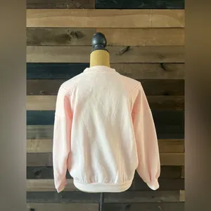 90s Vintage Choices From Gitano Pink Embroidered Crewneck Button Front Sweater thumbnail 3