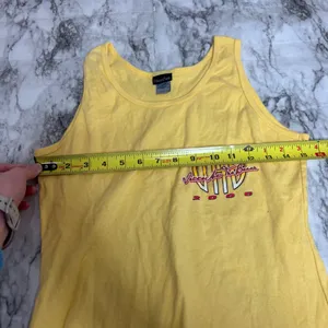 Y2K 2006 Car graphic tank top yellow 100% Cotton size small thumbnail 4