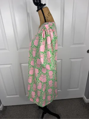 Lilly Pulitzer Size XL Pink Green Pineapple Print Cotton Shift Dress NWOT thumbnail 3