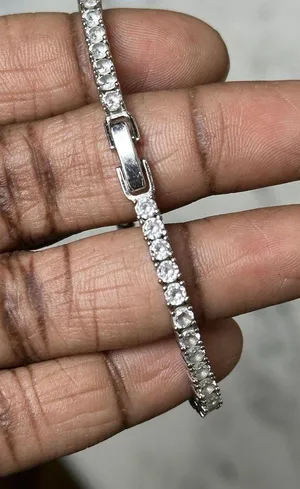 Silver Tone Tennis Bracelet Clear CZ 6.5” Box Clasp Classic Minimalist Jewelry thumbnail 1