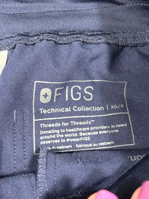 FIGS Yola Skinny Scrub Pants Women’s XS Navy Blue Yoga Waist Medical Cargo thumbnail 4
