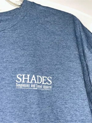 Shades Short Sleeve Crewneck T-Shirt in Heather Blue thumbnail 2