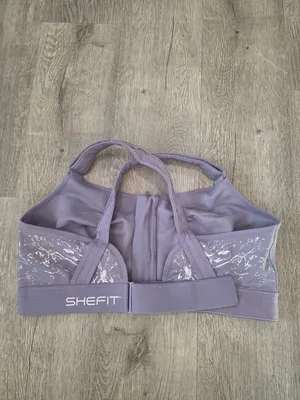 Shefit Ultimate Sports Bra Lilac Adjustable Front Zip High Impact Support XXL thumbnail 9