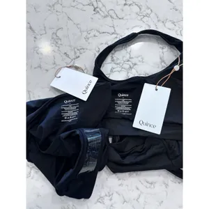 NWT Quince Black Italian Tank Bikini Top & High Rise Bottom Set Size Small thumbnail 3